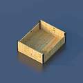 Wooden Square Storage Box With Black Borders Simple And Practical Design For Household Organizing