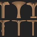 Modern Decorative Wooden Columns With Various Artistic Designs And Ornate Shapes