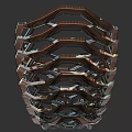 Creative Multi layered Honeycomb Garden Ornament With Vertical Plant Shelves And Green Tiers