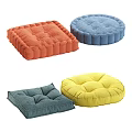 Colorful Soft Cushions In Various Shapes And Colors