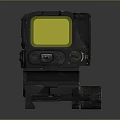 Weapon Tactical Red Dot Sight Featuring Yellow Lens And Durable Black Design 3d model