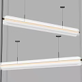 Modern Long White Pendant Lights With Sleek Metal Accents For Interior Design