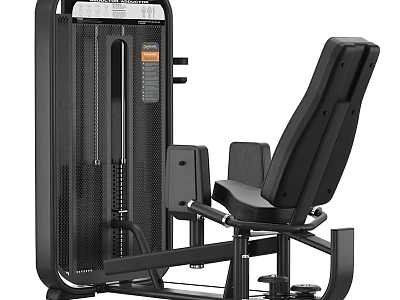 Modern Black Seated Strength Training Equipment With Comfortable Seat And Backrest 3d model