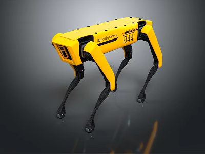 Boston Dynamics B14 Yellow Quadruped Robot Smart Machine With Advanced Mobility 3d model