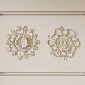 French retro style lamp panel 3d model