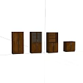 Wooden Storage Cabinets With Open And Closed Door Designs For Home Organization