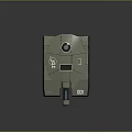 Futuristic Gray Tank Design With Cannon Barrel Tracks And Number 001 Marking