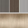 Vertical Slat Wooden Wall Panels in Various Natural Wood Tones for Interior Decoration