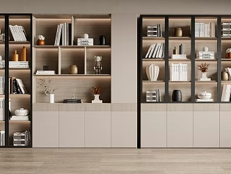 Modern Bookcase Home Bookcase 3d model
