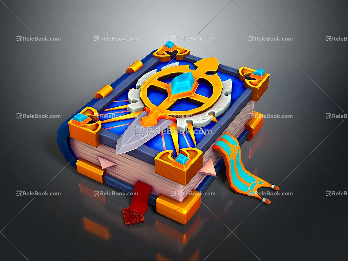 Magic Book Cartoon Book Summoning Book Ancient Book Magic Summoning Book Animation Book Book Book Book 3d model