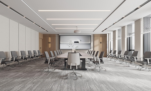 Modern Meeting Room Meeting Table and Chair 3d model