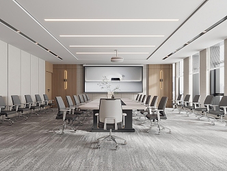 Modern Meeting Room Meeting Table and Chair 3d model