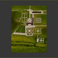 Detailed Historical Castle 3D Model Showcasing Gardens Courtyards And Landscaped Areas