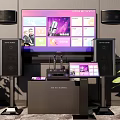 Modern Commercial Equipment With Large Screen Speakers Control Console Voice Control And App Interface 3d model
