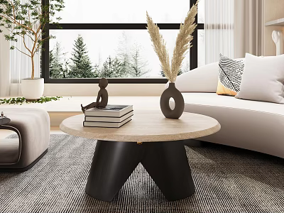 Modern Simple Coffee Table Living Room Coffee Table Round Coffee Table High-end Marble Tea Table 3d model
