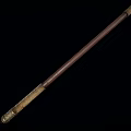 Ancient Medieval Spear Weapon With Sharp Metal Blade And Wooden Handle Design
