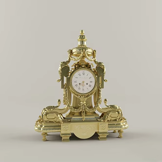 mantelpiece clock classic 3d model