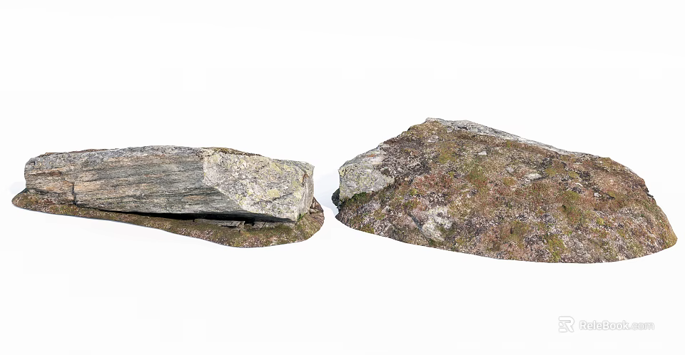 Natural Stone and Wood Elements for Rustic Home Decor Projects 3d model