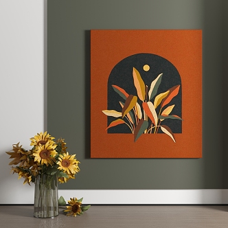 abstract decorative painting 3d model