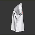 White Short Sleeve T Shirt With Small Logo For Casual Everyday Wear