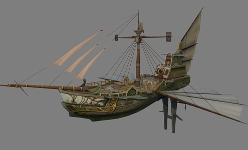 Japanese boat 3d model