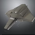 Futuristic Silver Spacecraft With Triangular Shape And Streamlined Design For Space Exploration