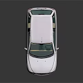 White Hatchback Car With Modern Design Sleek Exterior Silver Wheels And Light Interior