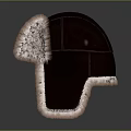 Soft Brown Black Fur Hat with Ear Flaps and Fluffy Fur Crown Design