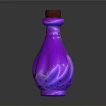 Food Grade Purple Glass Bottle With Cork Stopper For Storing Edible Oils And Spices