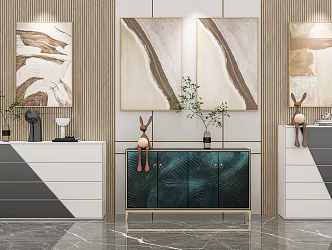 New Chinese Style Decorative Cabinet Entrance Cabinet Bucket Cabinet Creative Side Cabinet Decorative Cabinet Decorative Ornaments Wall Decorations Locker Side Cabinet Bucket Cabinet 3d model