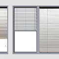 Venetian Blinds Covering Windows with Mountain and Autumn Trees Scenery View
