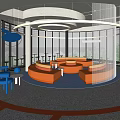 INDUSTRIAL LOFT RECEPTION AREA COLOR RECEPTION AREA 3d model