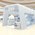 SEMR Shopping Mall Store With White Inflatable Structure Glass Windows Mannequins And Clothing Displays