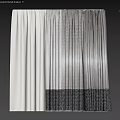 Modern Striped Curtains With Neutral Tones And Layered Textured Fabric Design