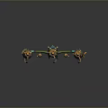 Vibrant Green Cartoon Airplane 3D Model With Multi Engines And Propellers