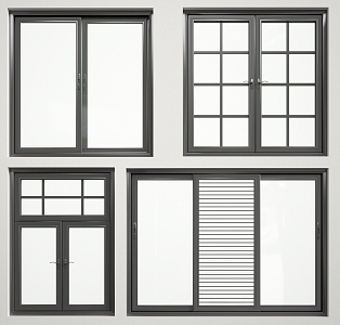 aluminum alloy windows modern windows 3d model