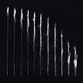 Garden Ornament With Vertical Water Jets As Decorative Water Feature On Black Background