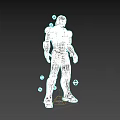 Game Movie Character Iron Man Red Gold Armor Standing Pose