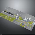Futuristic Sci Fi Aviation Scene With Sleek Runways Levitating Aircraft And Smart Terminals