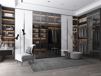 Modern cloakroom wardrobe dresser 3d model