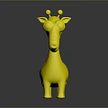 Shiny Golden 3D Rendered Cartoon Animal Character for Game and Movie Projects