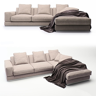 Casual Sofa Combination Casual Sofa Living Room Sofa Multi-Person Sofa Pillow Home Furniture Simple 3d model