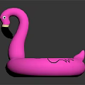 Pink Flamingo Shaped Inflatable Doll Summer Pool Toy For Kids Play