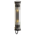 Modern Cylindrical Wall Lamp With Transparent Glass Shade And Warm Yellow Lighting