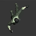 Man in Green Jacket and Camouflage Pants Striking Dynamic Pose