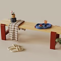 Memphis Shoe Changing Stool 3d model