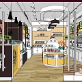 Ocean Farmer Retail Grocery Store Interior With Well Stocked Shelves And Product Displays