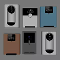 Modern Water Dispensers with Various Colors Modern Design Digital Displays and Control Panels