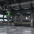 Modern Laboratory Interior Featuring Metal Equipment Control Panels And Scientific Instruments