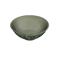 White Ceramic Bowl With Blue Green Traditional Patterns For Daily Household Use